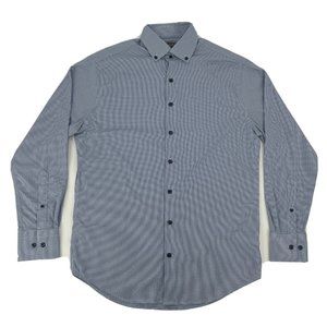 Peter Millar Summer Comfort Shirt Men's M Blue Gray‎ Check Trump National Golf